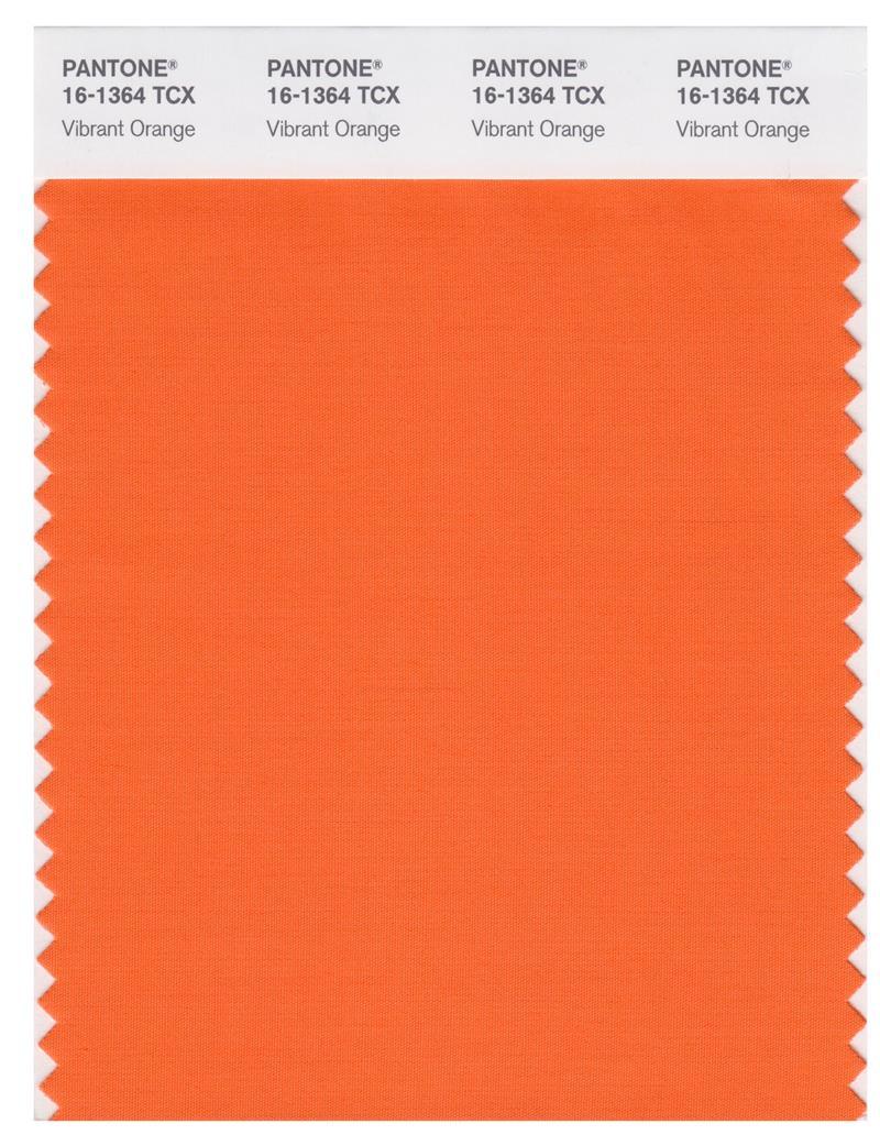 Pantone Smart 16-1364 TCX Color Swatch Card | Vibrant Orange