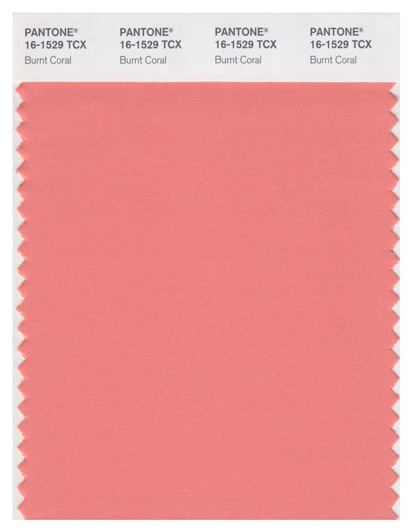 Pantone Smart 16-1529 TCX Color Swatch Card | Burnt Coral