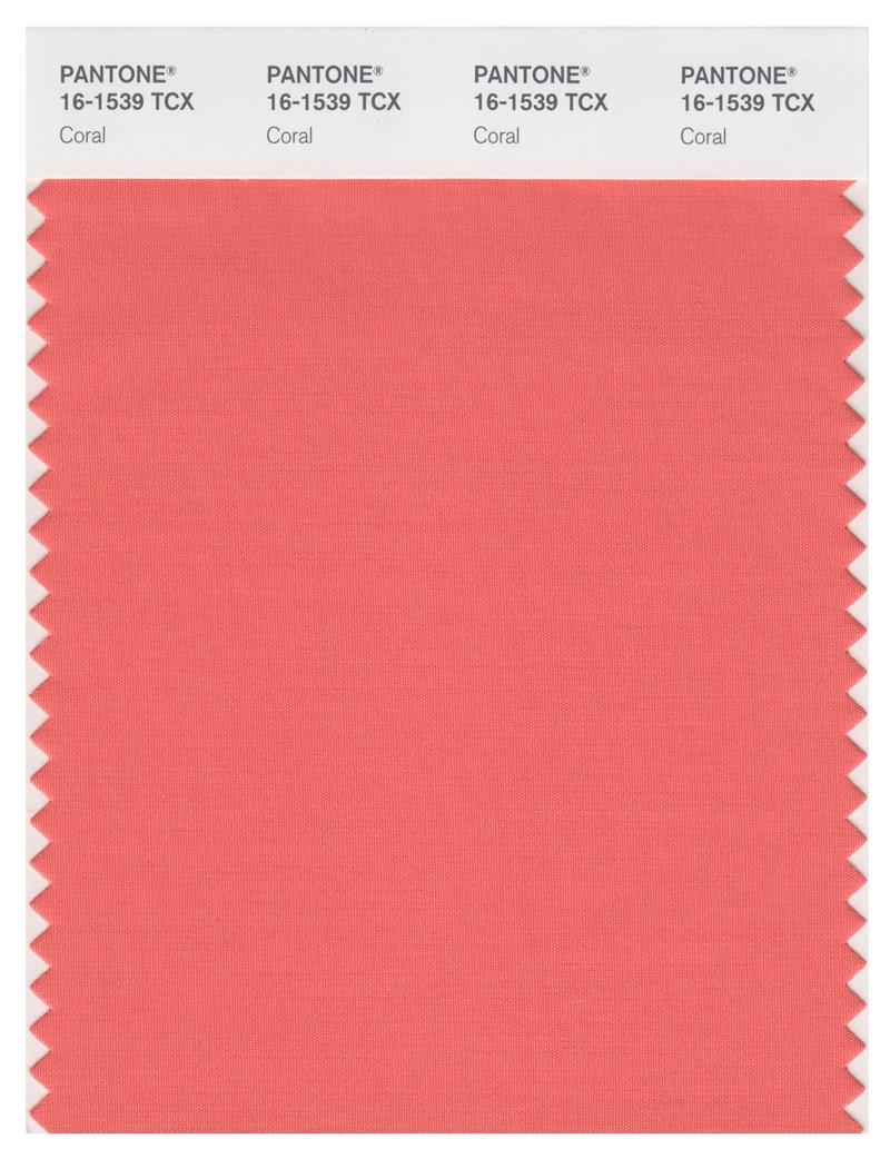 Pantone Smart 16-1539 TCX Color Swatch Card | Coral | Magazine