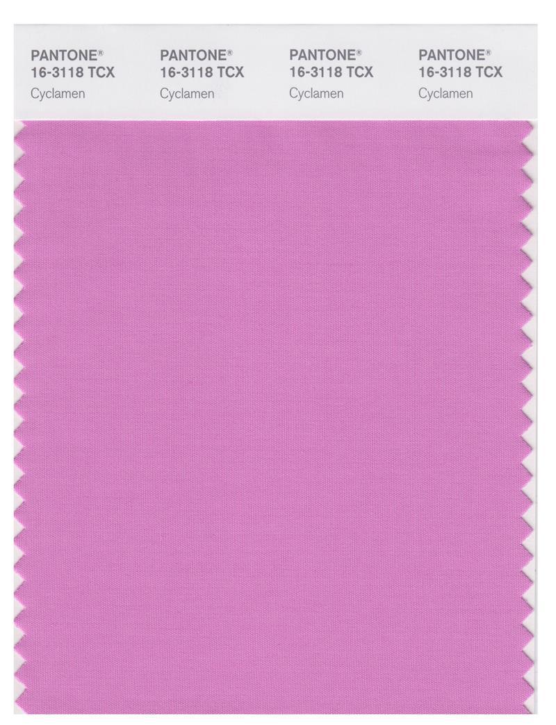 First Bloom Color Pantone Smart 16-3118 TCX Color Swatch Card | Cyclamen | Magazine Cafe ...