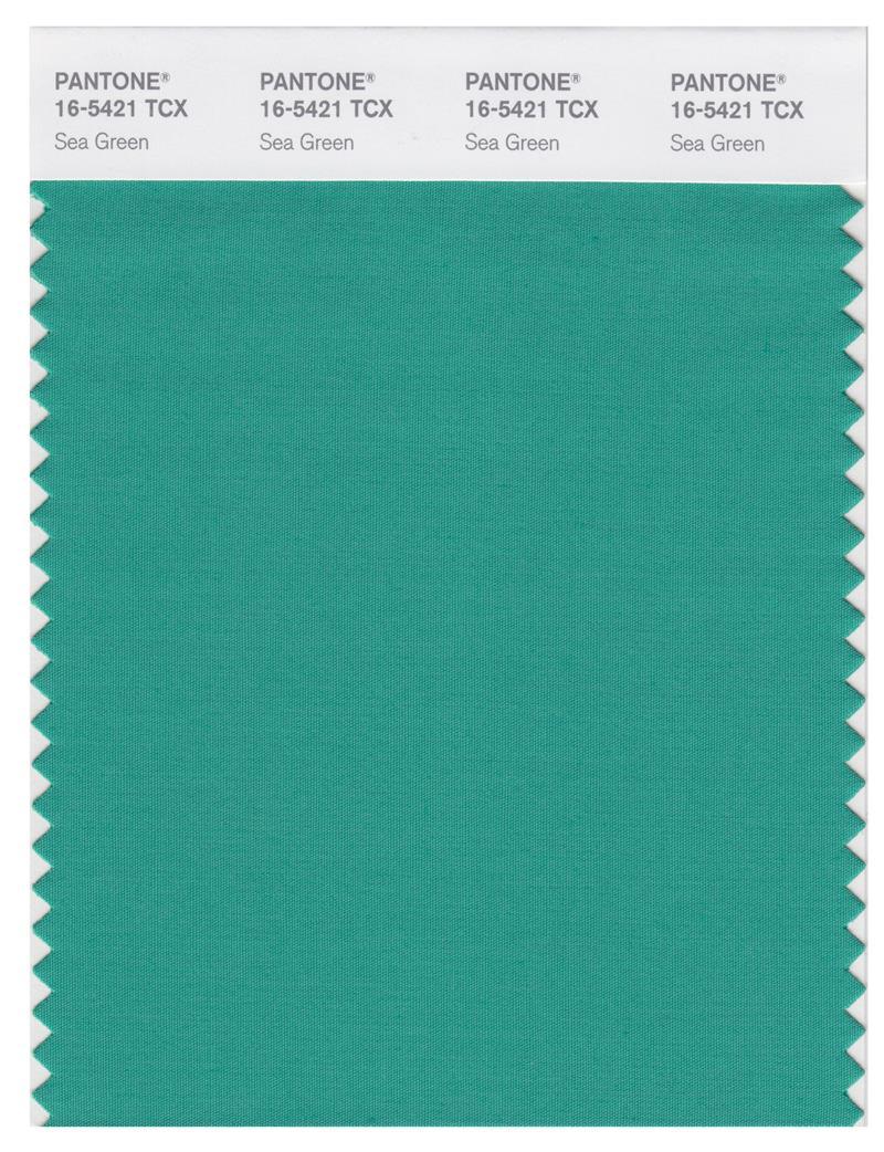 Pantone Smart 16-5421 TCX Color Swatch Card | Sea Green | Magazine