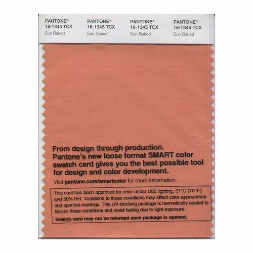 Pantone Smart 16-1345 TCX Color Swatch Card | Sun Baked | Magazine Cafe ...