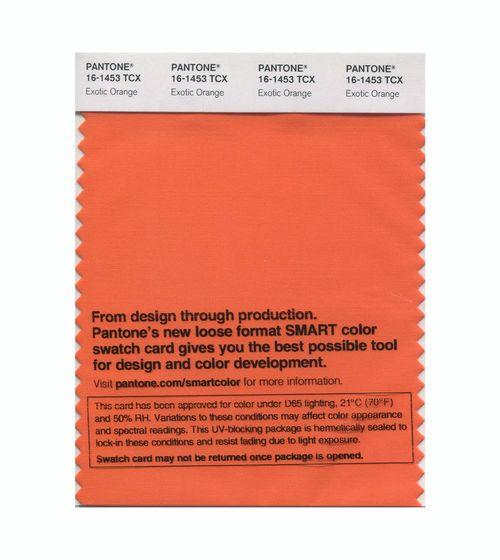 Pantone Smart 16-1453 TCX Color Swatch Card | Exotic Orange | Magazine ...