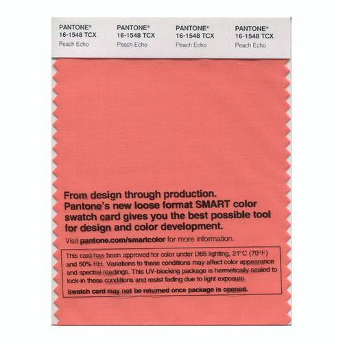 Pantone Smart 16-1548 TCX Color Swatch Card | Peach Echo