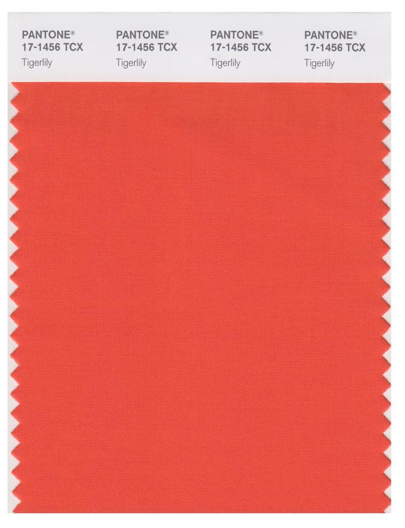 tiger lily color Pantone Smart 17-1456 TCX Color Swatch Card