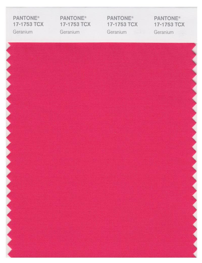 Pantone Smart 17-1753 TCX Color Swatch Card | Geranium