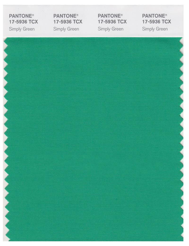 Pantone Smart 17-5936 TCX Color Swatch Card | Simply Green