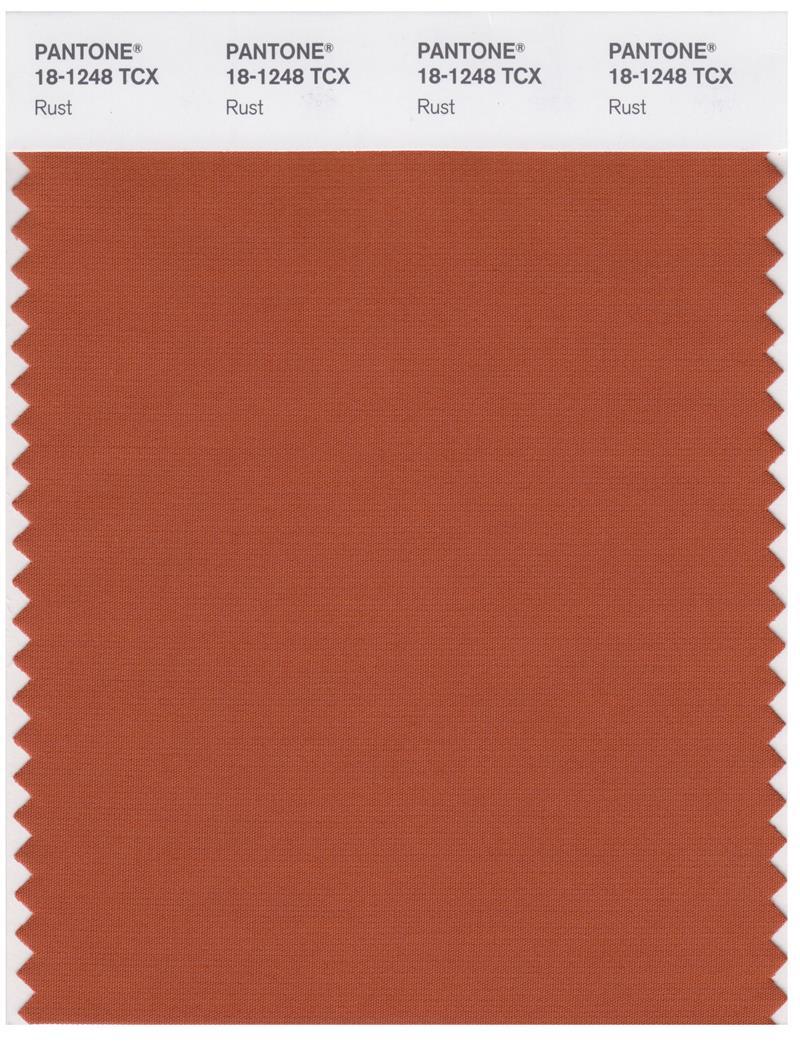 Pantone Smart 18-1248 TCX Color Swatch Card | Rust | Magazine Cafe