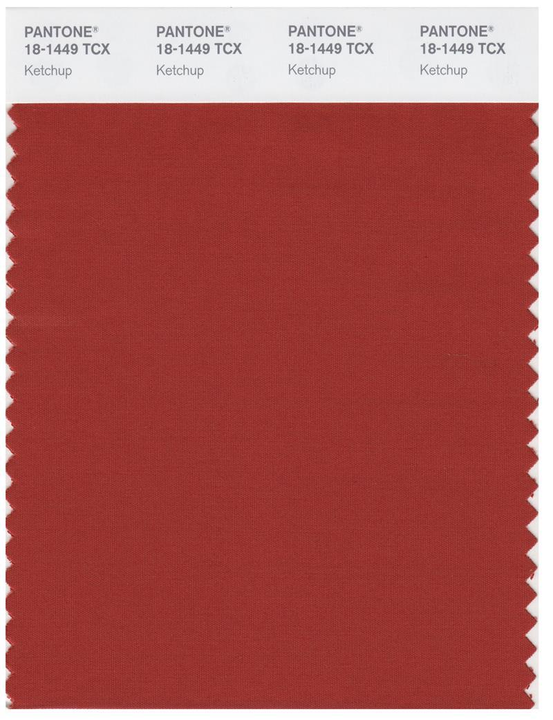 Pantone Smart 18-1449 TCX Color Swatch Card | Ketchup