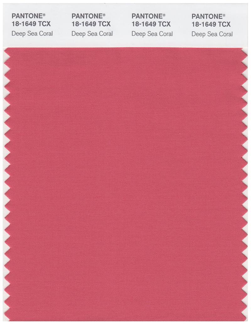 Pantone Smart 18-1649 TCX Color Swatch Card | Deep Sea Coral