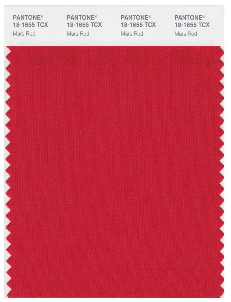 Pantone Smart 18-1655 TCX Color Swatch Card | Mars Red