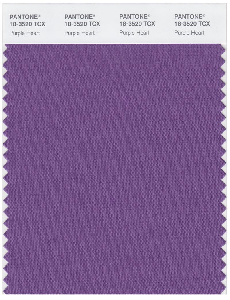 Pantone Smart 18-3520 TCX Color Swatch Card | Purple Heart