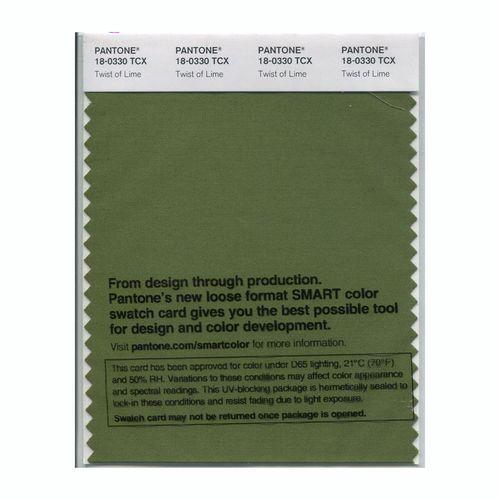 Pantone Smart 18-0330 TCX Color Swatch Card | Twist of Lime
