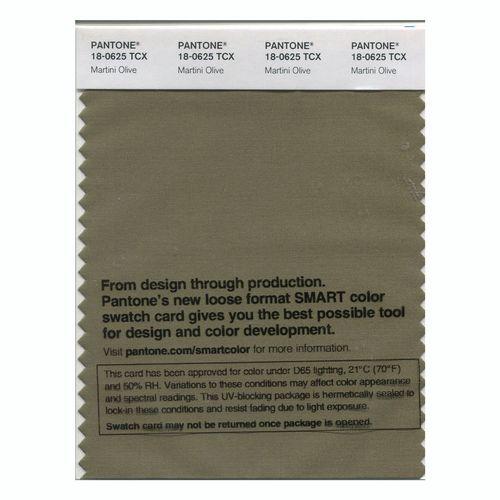 Pantone Smart 18-0625 TCX Color Swatch Card | Martini Olive
