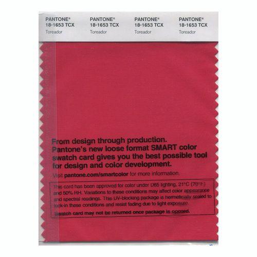 Pantone Smart 18-1653 TCX Color Swatch Card | Toreador | Magazine