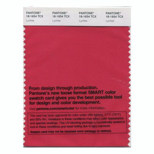Pantone Smart 18-1654 TCX Color Swatch Card | Lychee | Magazine