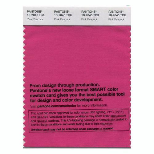 Pantone Smart 18-2045 TCX Color Swatch Card | Pink Peacock