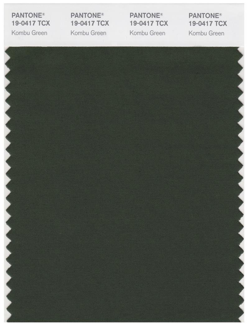 Pantone Smart 19-0417 TCX Color Swatch Card | Kombu Green
