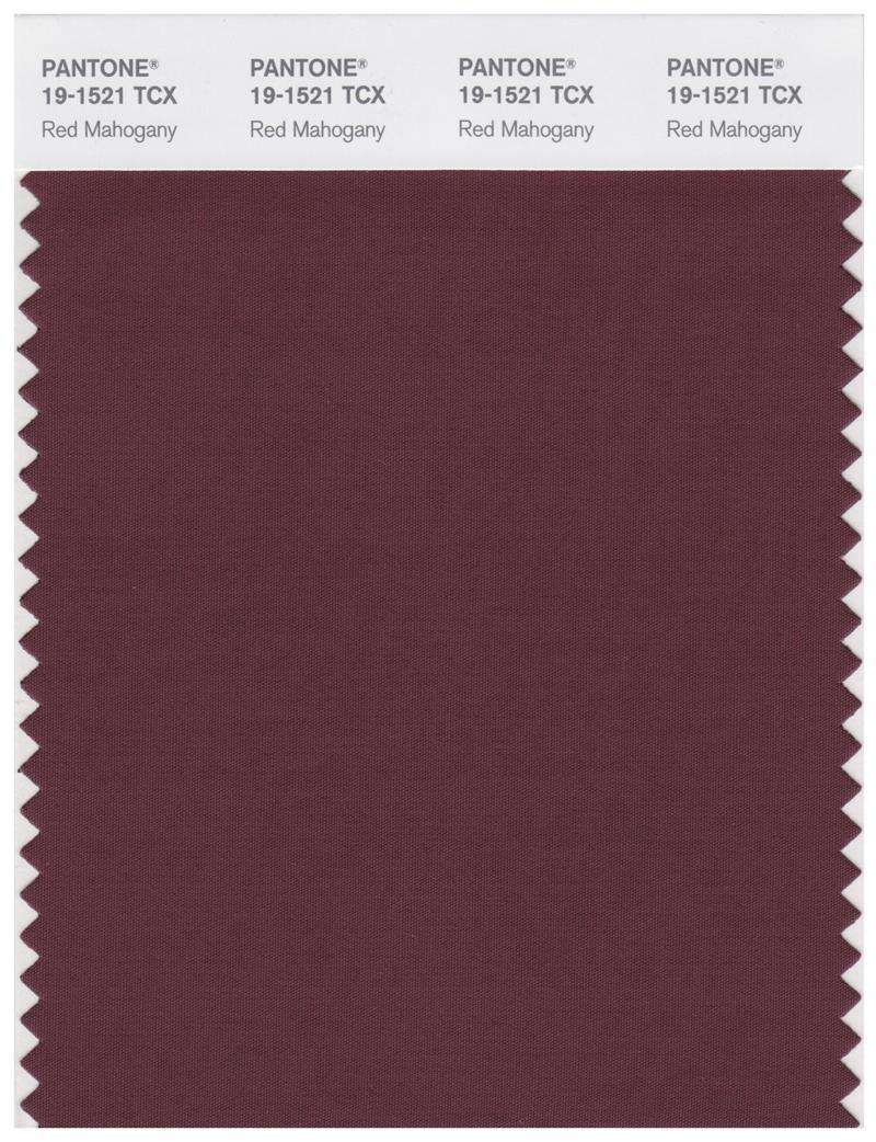 Pantone Smart 19-1521 TCX Color Swatch Card | Red Mahogany