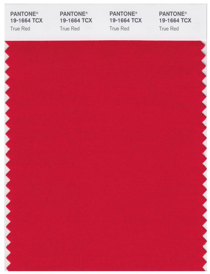 Pantone Smart 19-1664 TCX Color Swatch Card | True Red