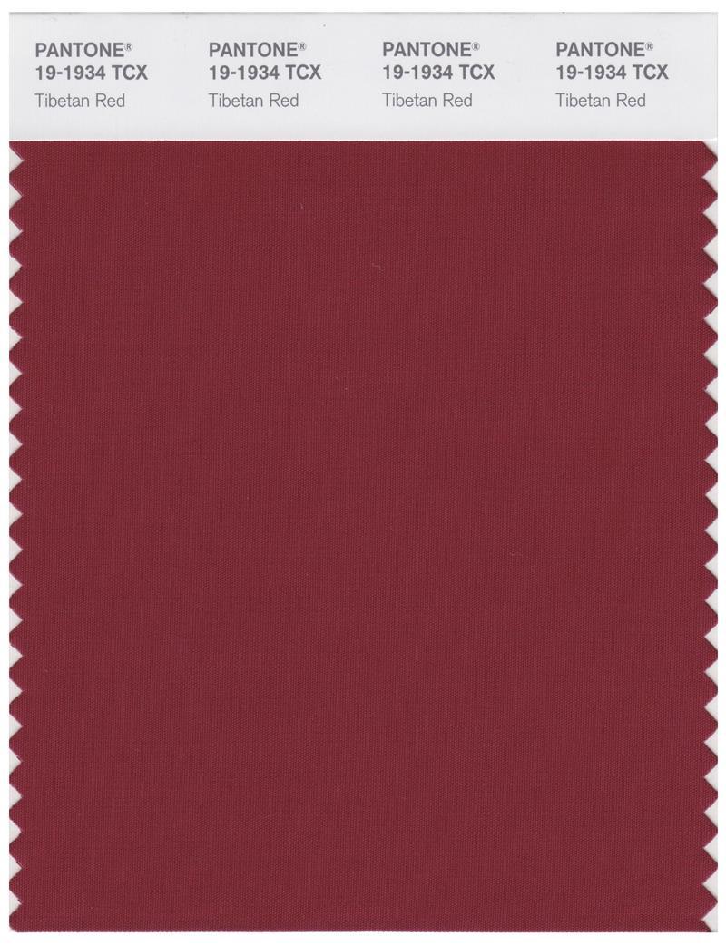 Pantone Smart 19-1934 TCX Color Swatch Card | Tibetan Red