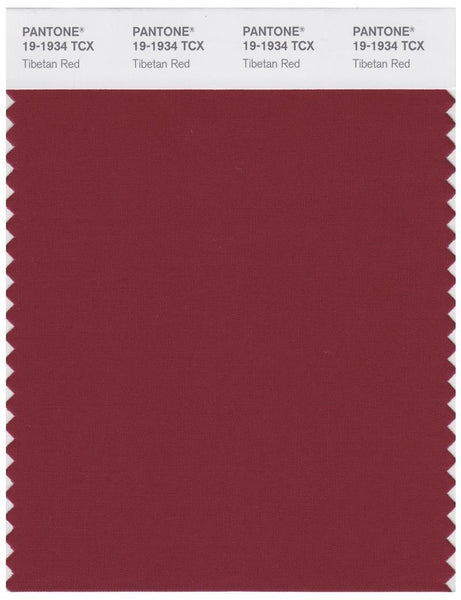 Pantone Smart 19-1934 TCX Color Swatch Card | Tibetan Red