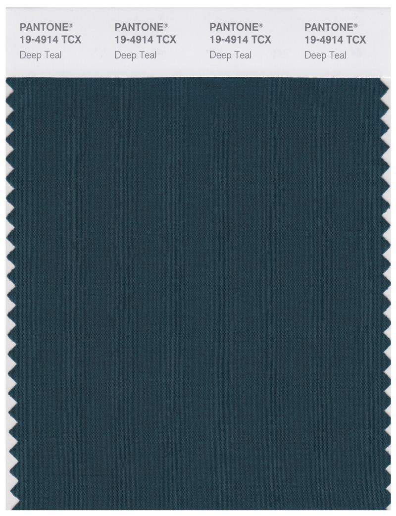 Pantone Smart 19-4914 TCX Color Swatch Card | Deep Teal | Magazine