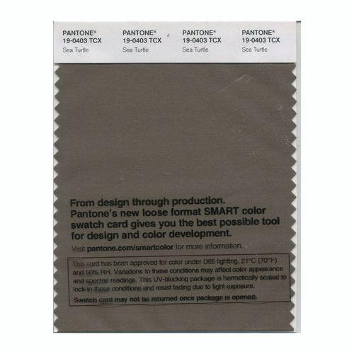 Pantone Smart 19-0403 TCX Color Swatch Card | Sea Turtle