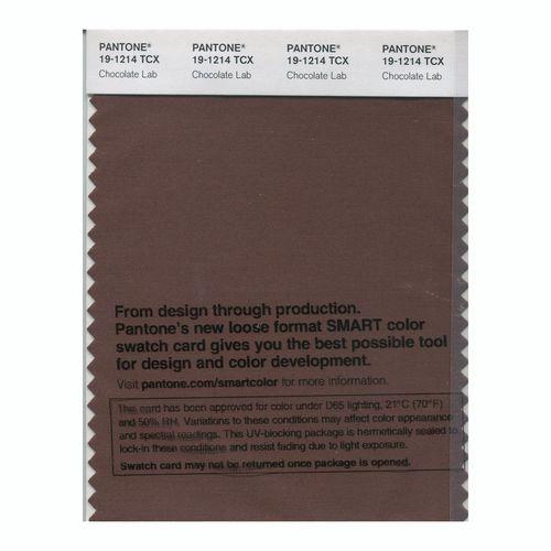 Pantone Smart 19-1214 TCX Color Swatch Card | Chocolate Lab