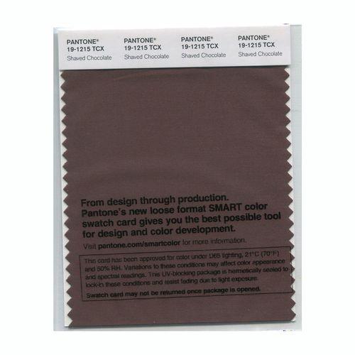 Pantone Smart 19-1215 TCX Color Swatch Card | Shaved Chocolate