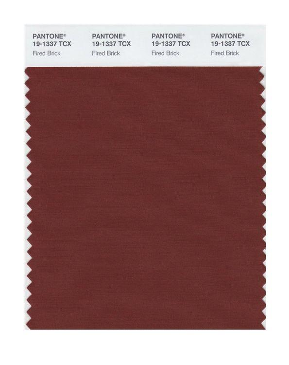 Pantone Smart 19-1337 TCX Color Swatch Card | Fired Brick