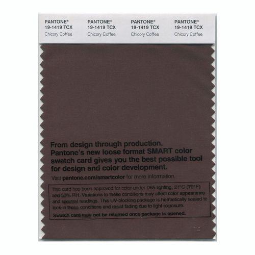 Pantone Smart 19-1419 TCX Color Swatch Card | Chicory Coffee