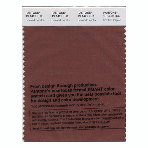 Pantone Smart 19-1429 TCX Color Swatch Card | Smoked Paprika