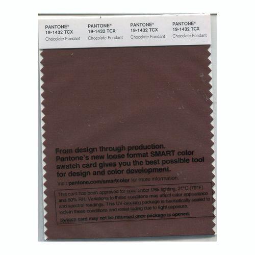 yjページ Pantone Smart 19-1432 TCX Color Swatch Card | Chocolate Fondant