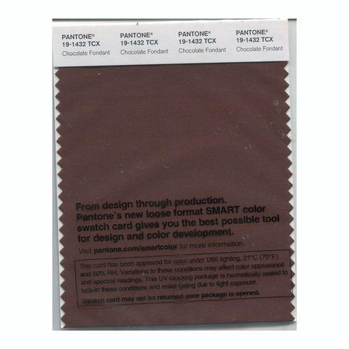 Pantone Smart 19-1432 TCX Color Swatch Card | Chocolate Fondant