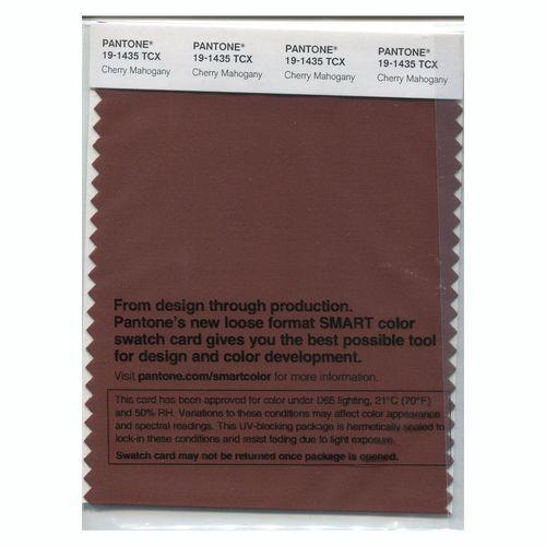 Pantone Smart 19-1435 TCX Color Swatch Card | Cherry Mahogany