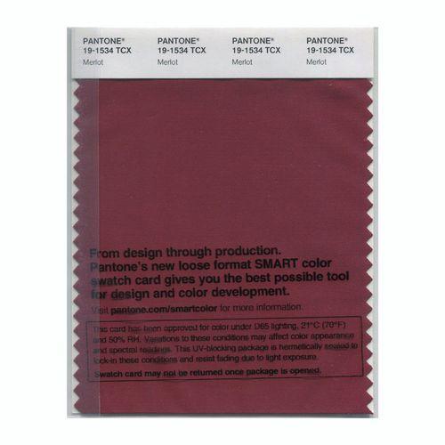 Pantone Smart 19-1534 TCX Color Swatch Card | Merlot | Magazine