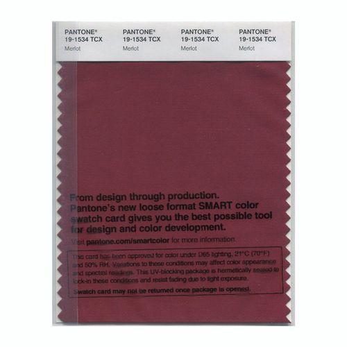 Pantone Smart 19-1534 TCX Color Swatch Card | Merlot