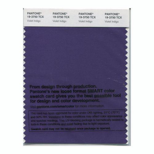 Pantone Smart 19-3750 TCX Color Swatch Card | Violet Indigo