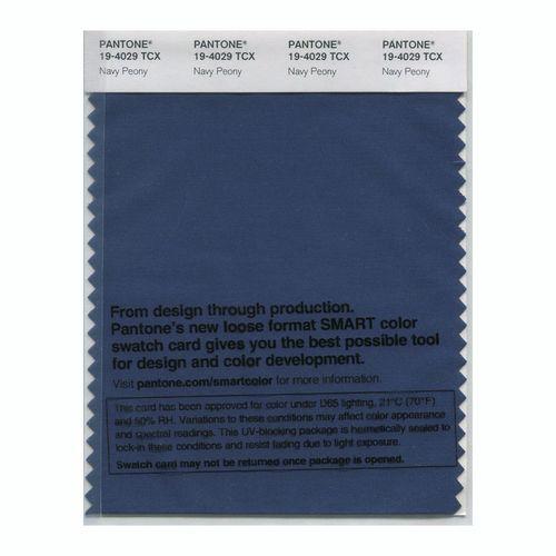 Pantone Smart 19-4029 TCX Color Swatch Card | Navy Peony