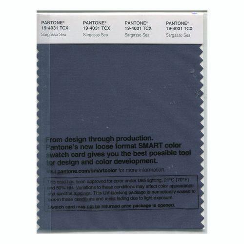Pantone Smart 19-4031 TCX Color Swatch Card | Sargasso Sea