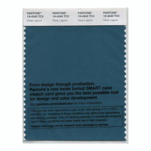 Pantone Smart 19-4540 TCX Color Swatch Card | Deep Lagoon
