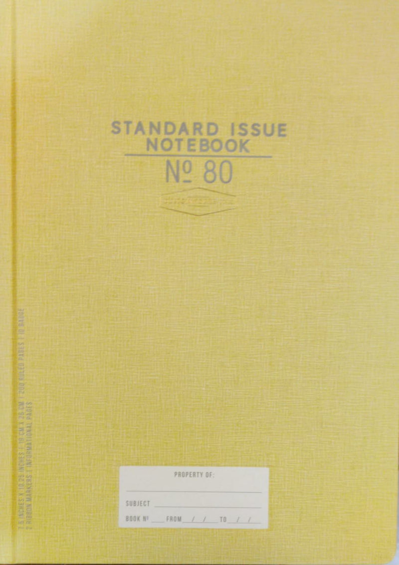 Standard Issue Notebook No 80 Yellow