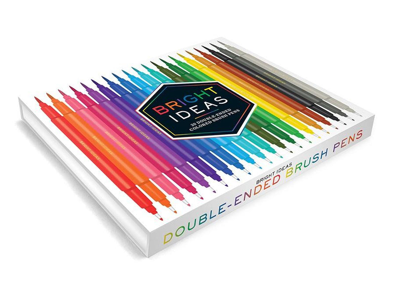 Bright Ideas: 20 Double-Ended Colored Brush Pens 