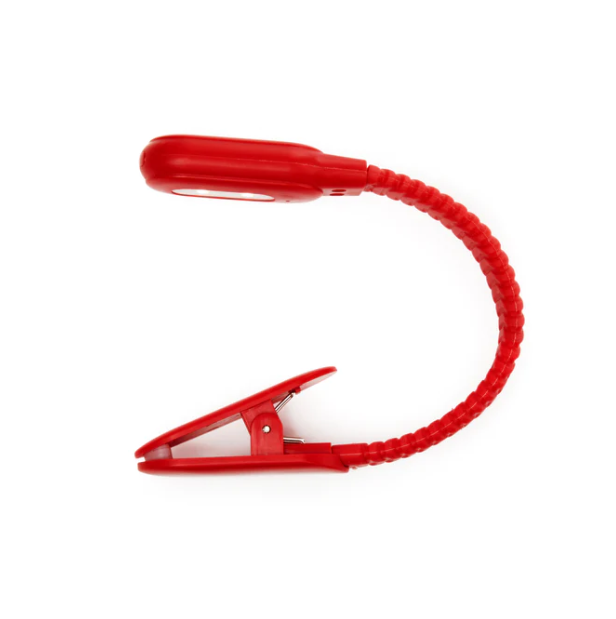 Rechargeable Clip Book Light Red