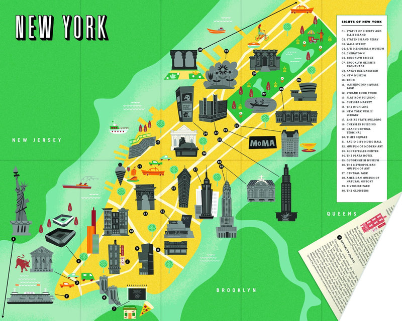 City Scratch-off Map: New York: A Sight-Seeing Scavenger Hunt