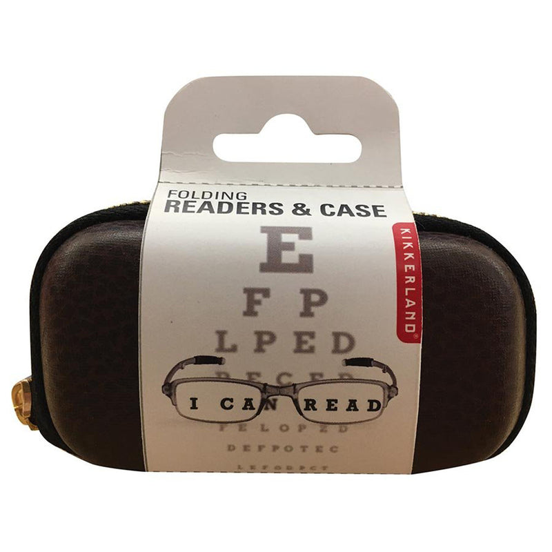 Folding Reading Glasses in Zippered Case
