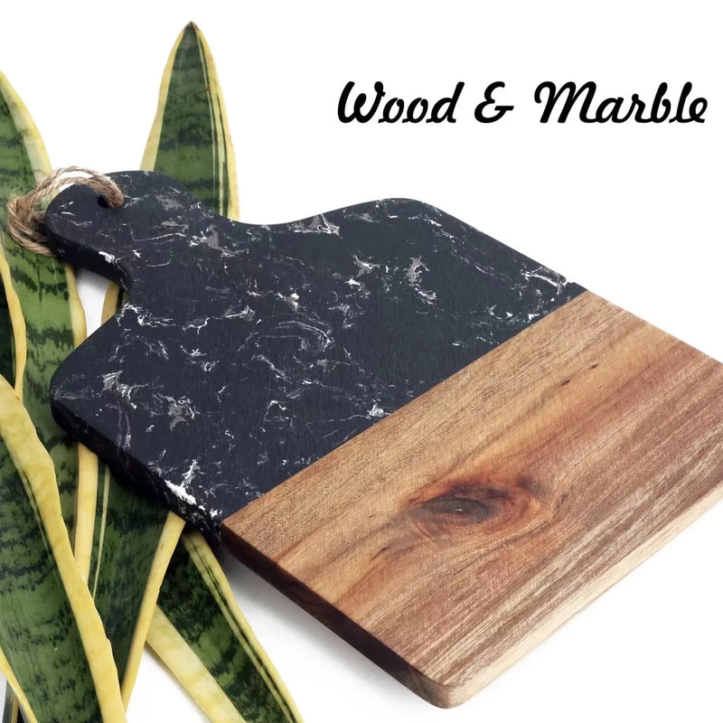 SINT Natural Wooden And Marble Chopping Board