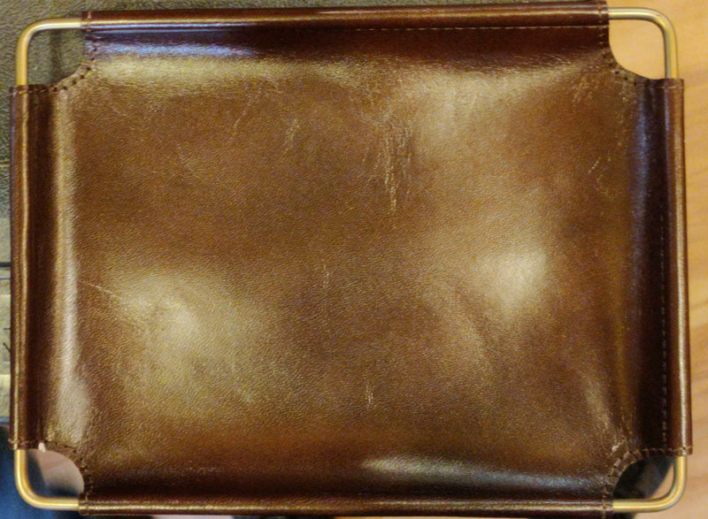 Genuine Leather Multi Usage Vintage Accent Serving Tray