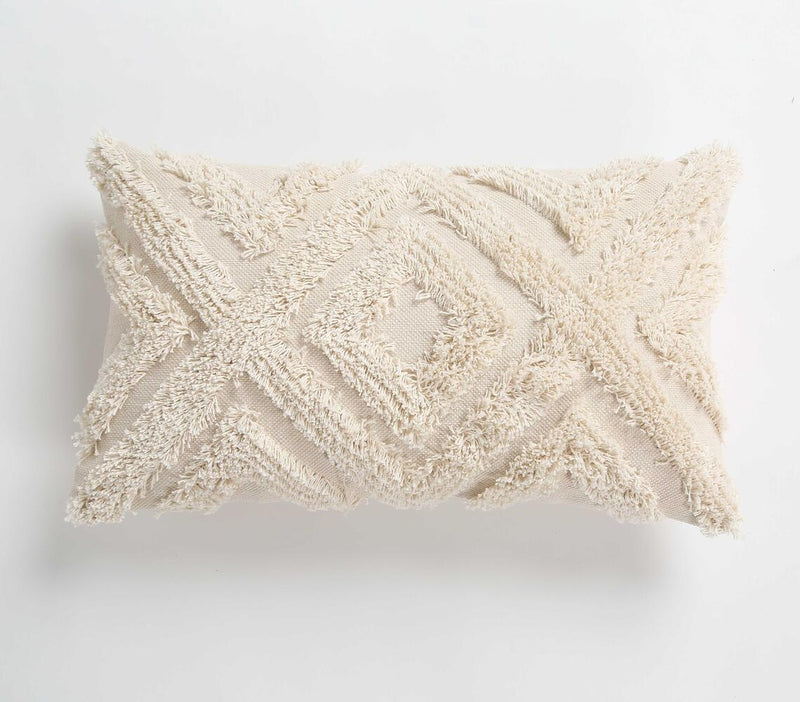 Diamond Tufted Lumbar Cotton cushion cover